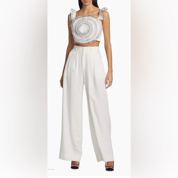 NWT Elliatt $240 Swirling Rosette Crop Top Size L - Picture 4 of 11